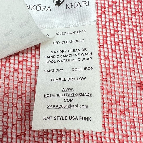 Sankofa Khari Mesh Tunic Embroidered Floral Beaded Women's Size L/XL Rust Red - Picture 7 of 9